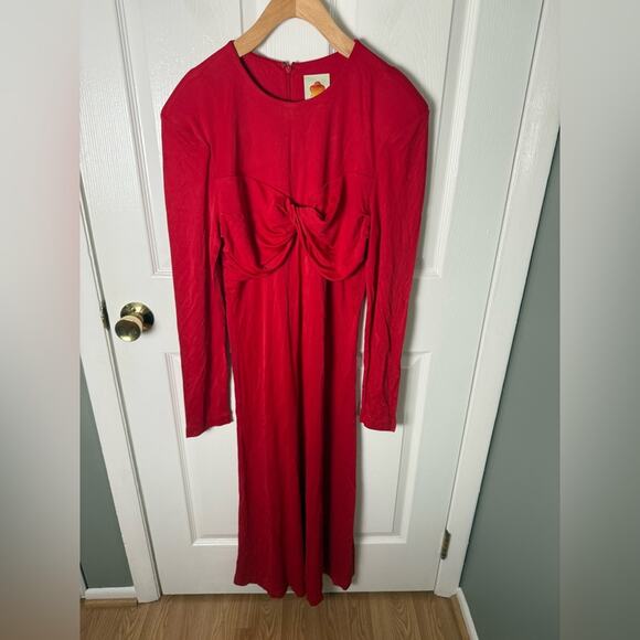 Farm Rio Twisted Cup Midi Dress XL - Picture 3 of 8